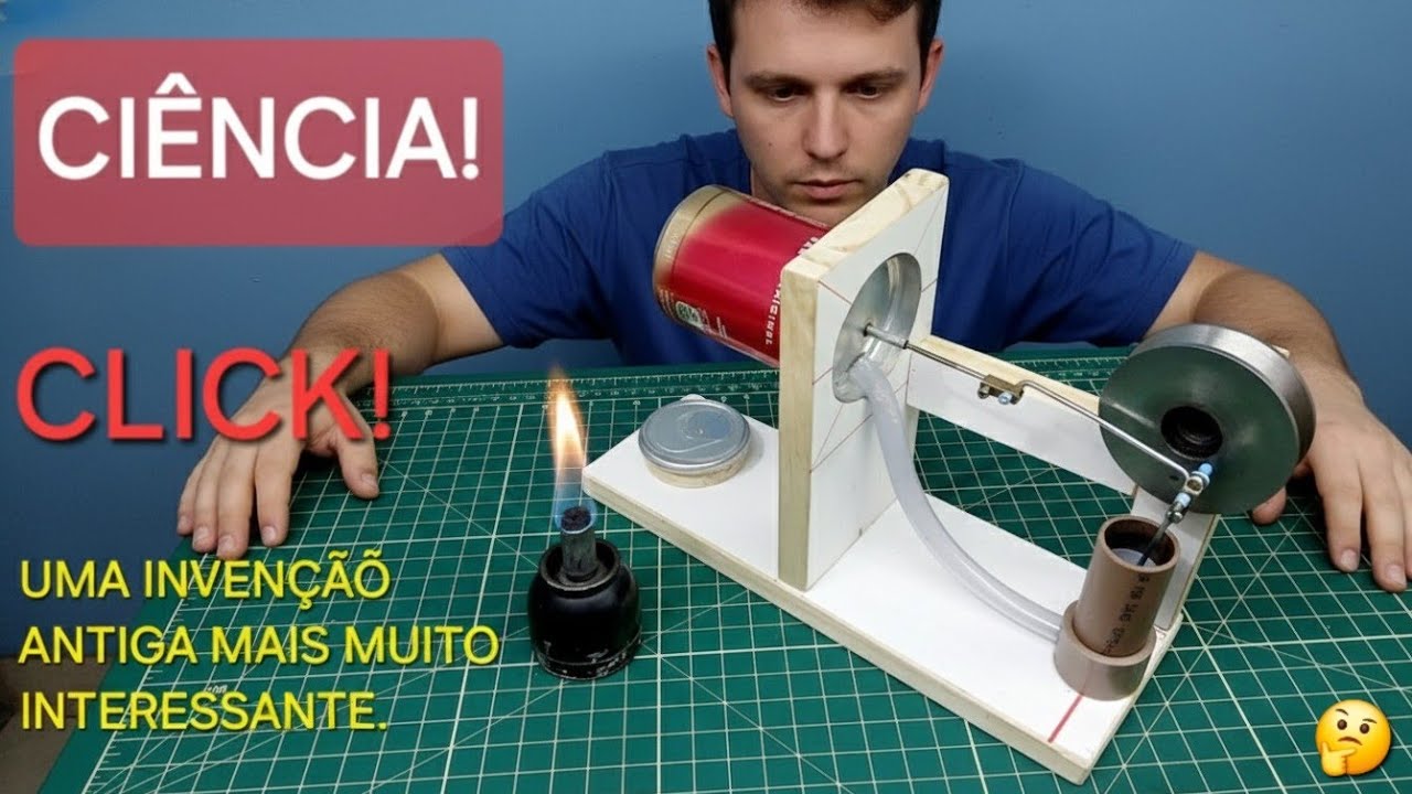 TRABALHO DE CIÊNCIA. COMO FAZER UM  MOTOR STIRLING . SCIENCE WORK.  STIRLING ENGINE.