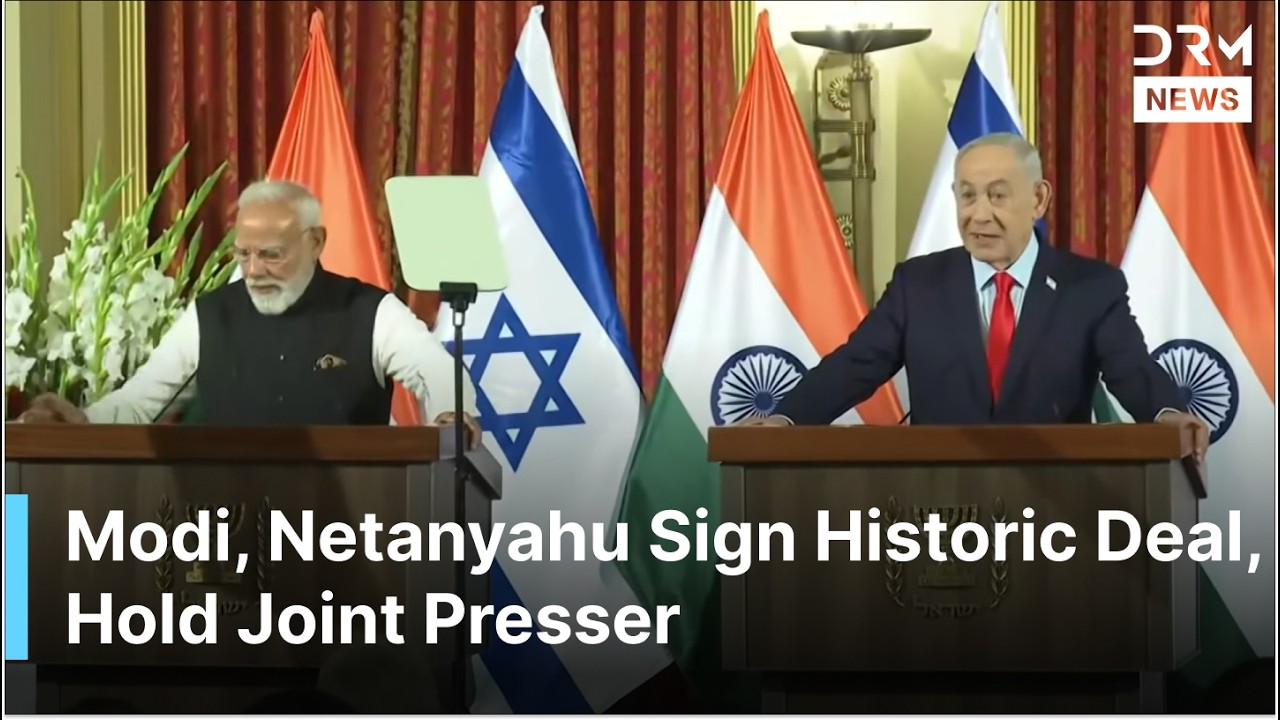 FULL PRESSER: Modi & Netanyahu&rsquo;s Explosive Joint Statement in Jerusalem, Historic Deals | AC1G