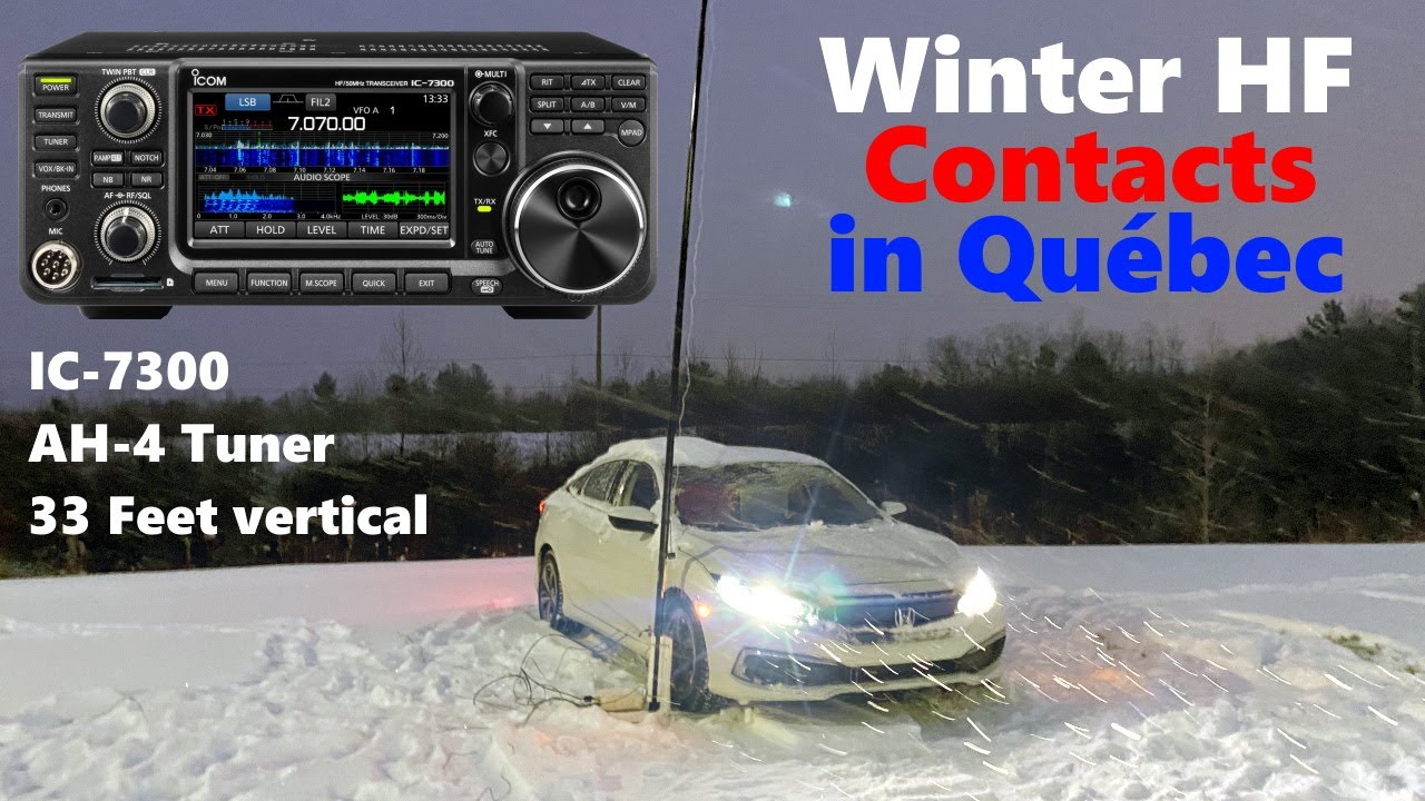 IC-7300 🇨🇦 Winter Adventure in the Car on a snowy day!