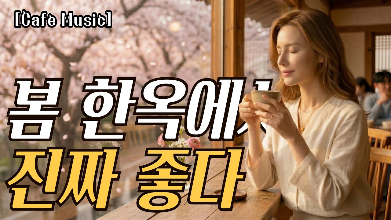 🌸 봄에 듣기 좋은 노래 | 한옥 카페에서 즐기는 감성 팝송 플레이리스트 (공부할 때, 일할 때 듣는 음악)
