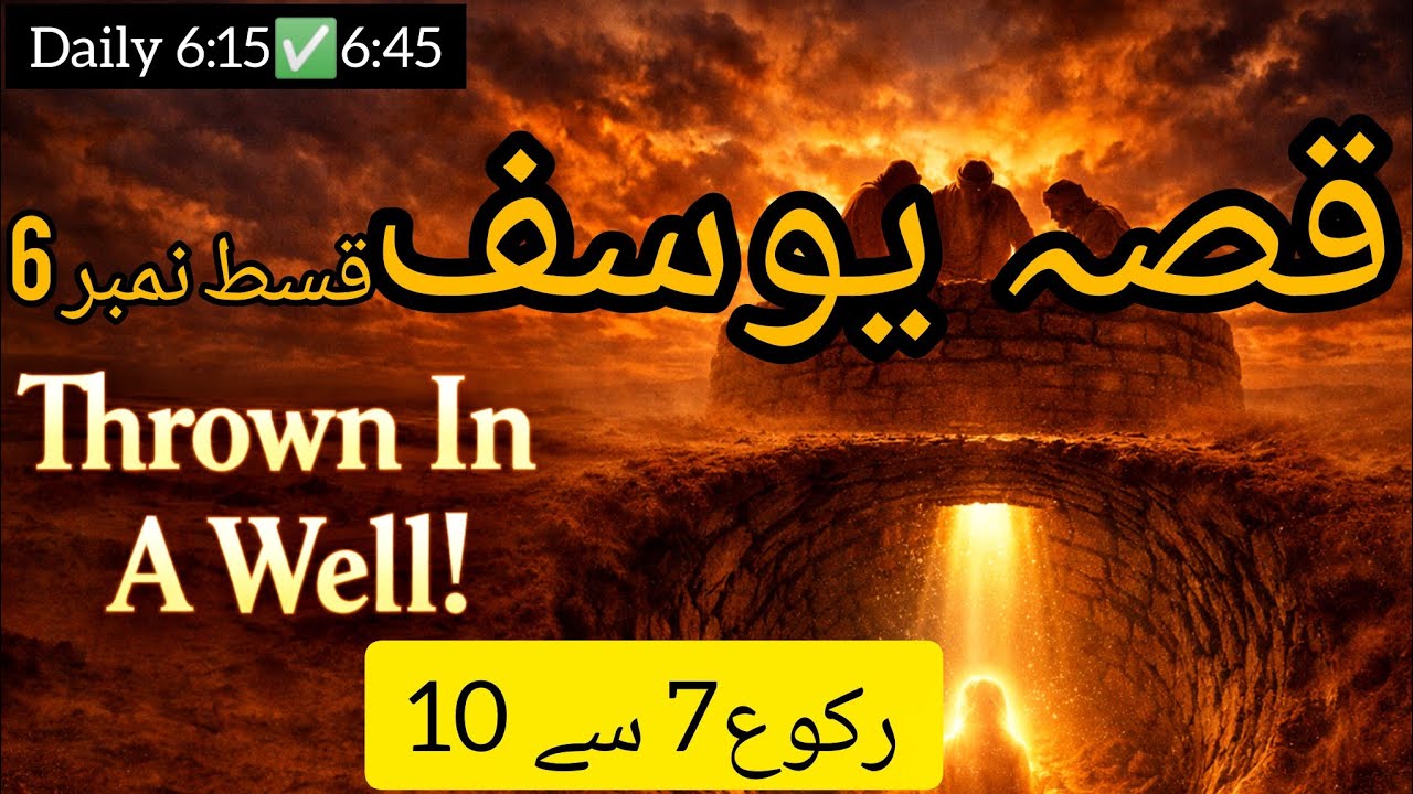 قصہ یوسف مختصر ۔۔۔qissa e yousf Rooko no 7se 10🌟🌟