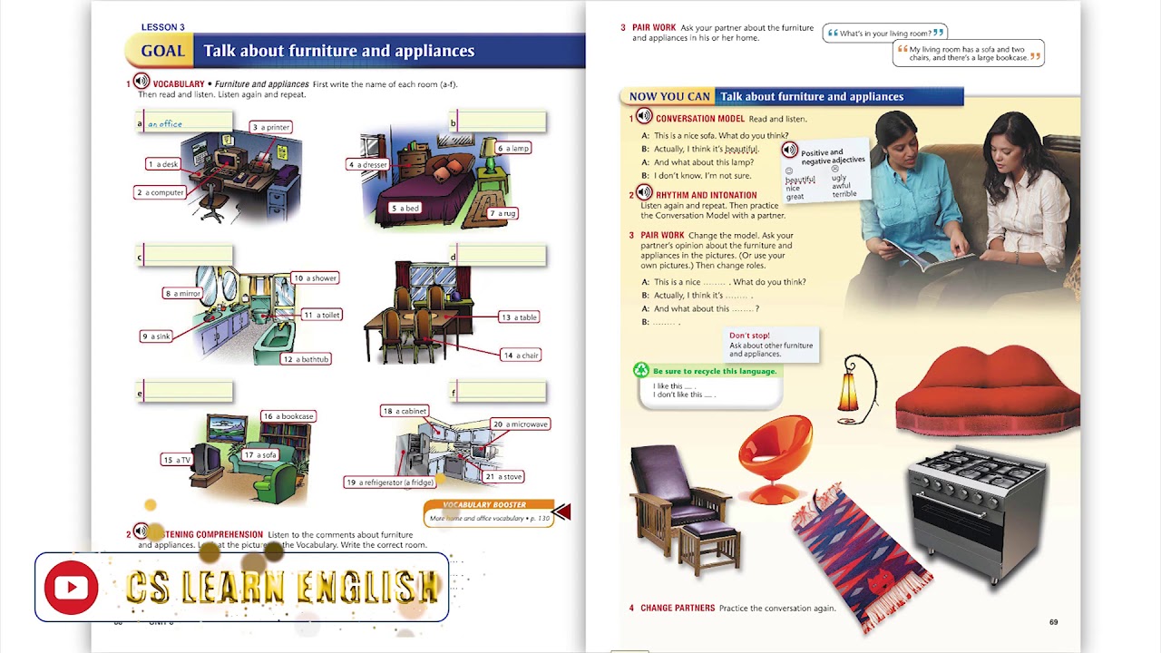Top Notch Fundamental B: U8L3: Talk about furniture and appliances