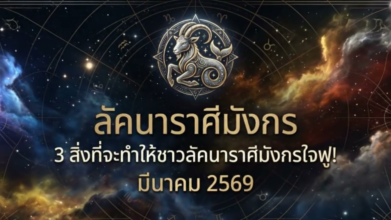 3 สิ่งที่จะทำให้ชาวลัคนาราศีมังกรใจฟู — มีนาคม 2569