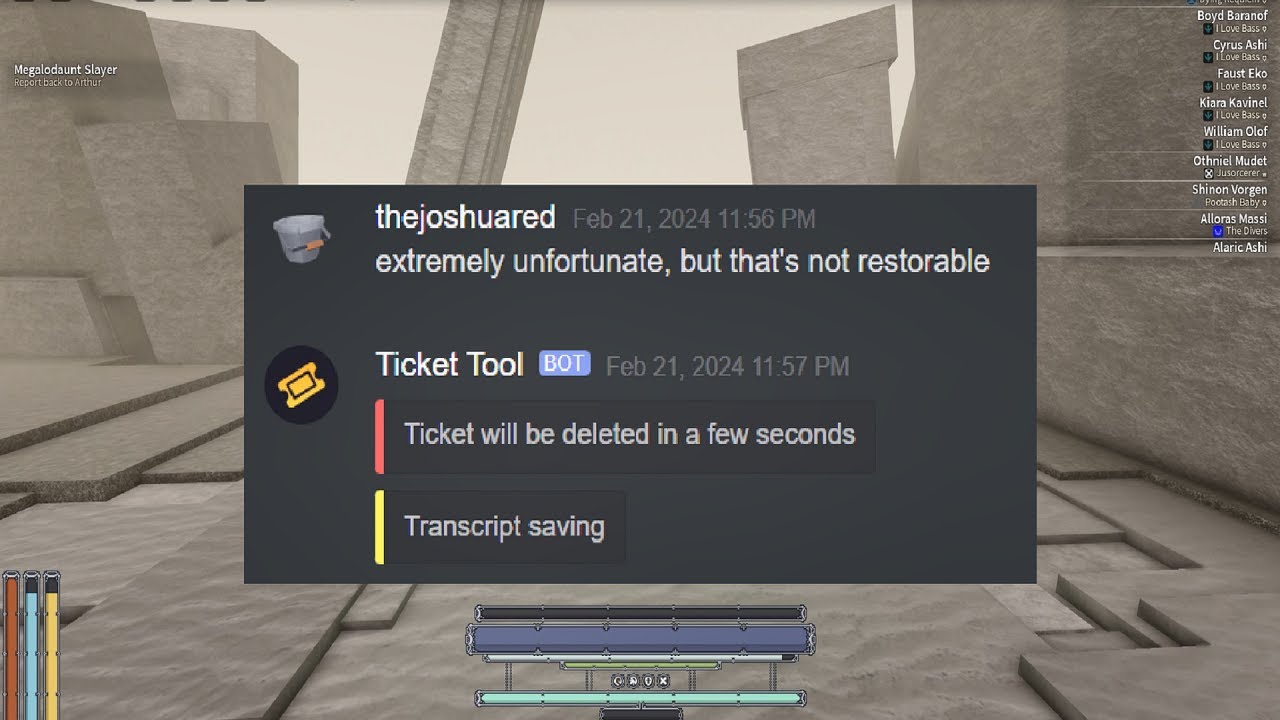 most unfair "not restorable"