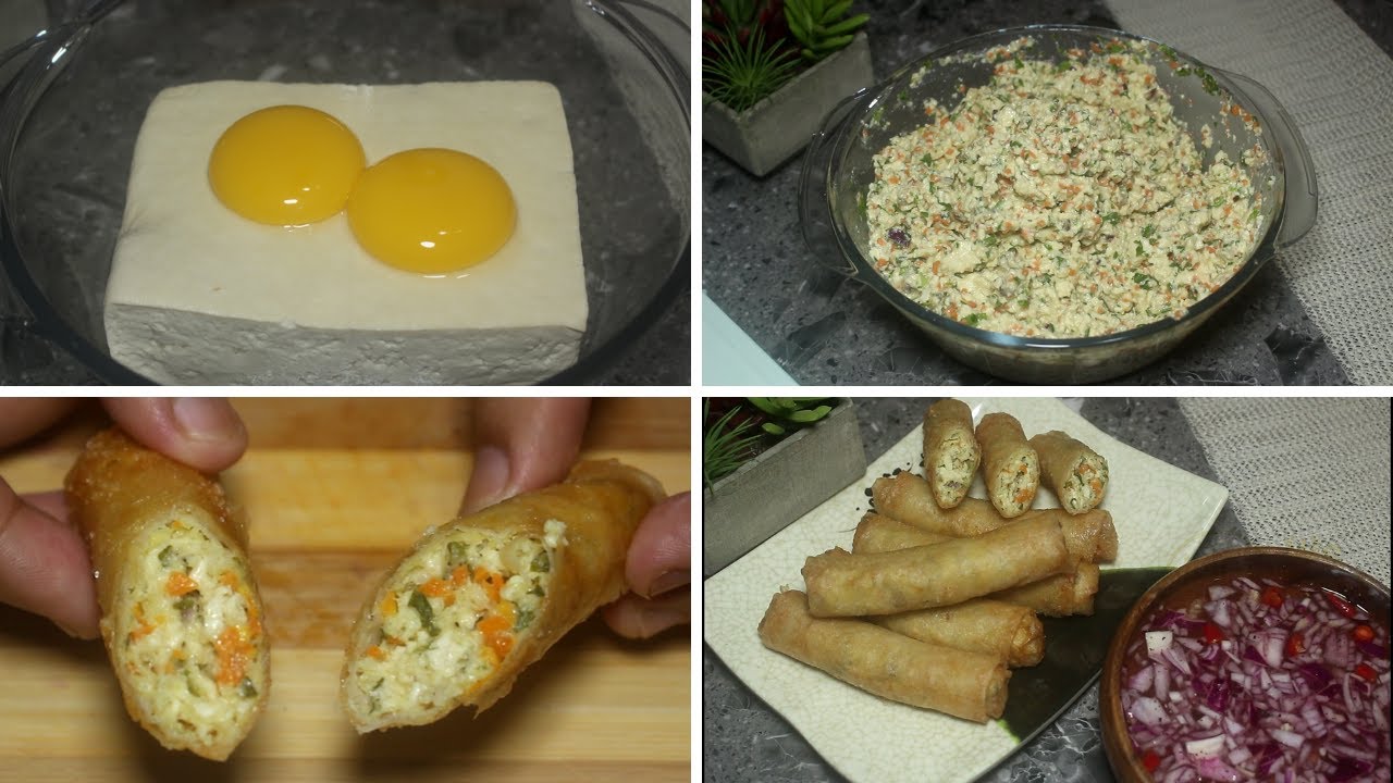 NO MEAT?NO PROBLEM/QUICK AND EASY TOFU SPRING ROLL/LUMPIANG TOKWA