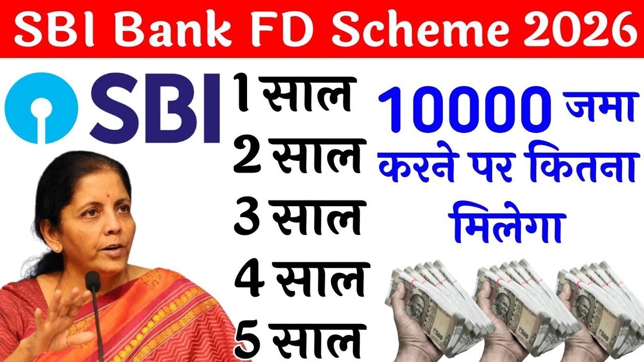 SBI FD Scheme 2026 Full Details Return on ₹10,000 Investment SBI Fixed Deposit FD New Interest Rate