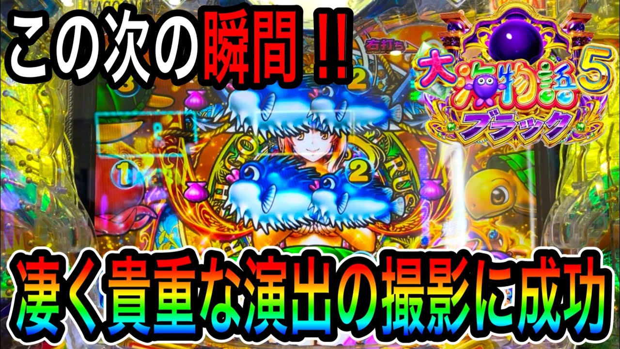【皆様はこんな演出見た事ありますか？】P大海物語5ブラック実践動画‼️（ダルマ実践）