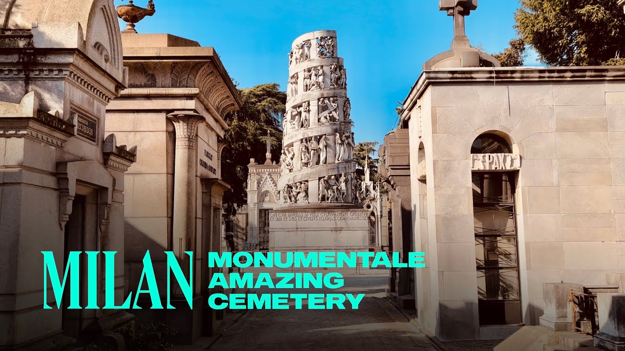 Discover the History and Beauty of Milan's Monumental Cemetery, Walking Tour - 4K