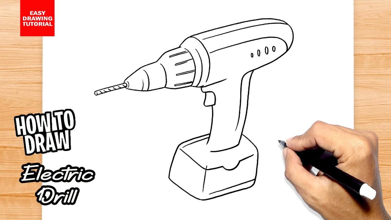How to draw Electric Drill