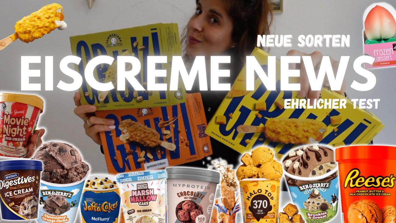 NEUE EIS-SORTEN IM TEST! Reeses, Ben & Jerrys, Kikis, MyProtein, McFlurry & mehr! DE & UK