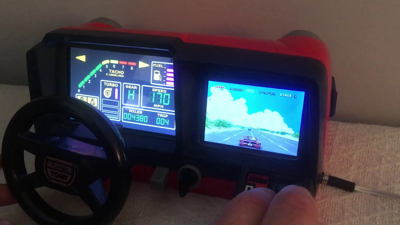 New custom RealDash design for my Tomy Turnin' Turbo Dashboard OutRun conversion