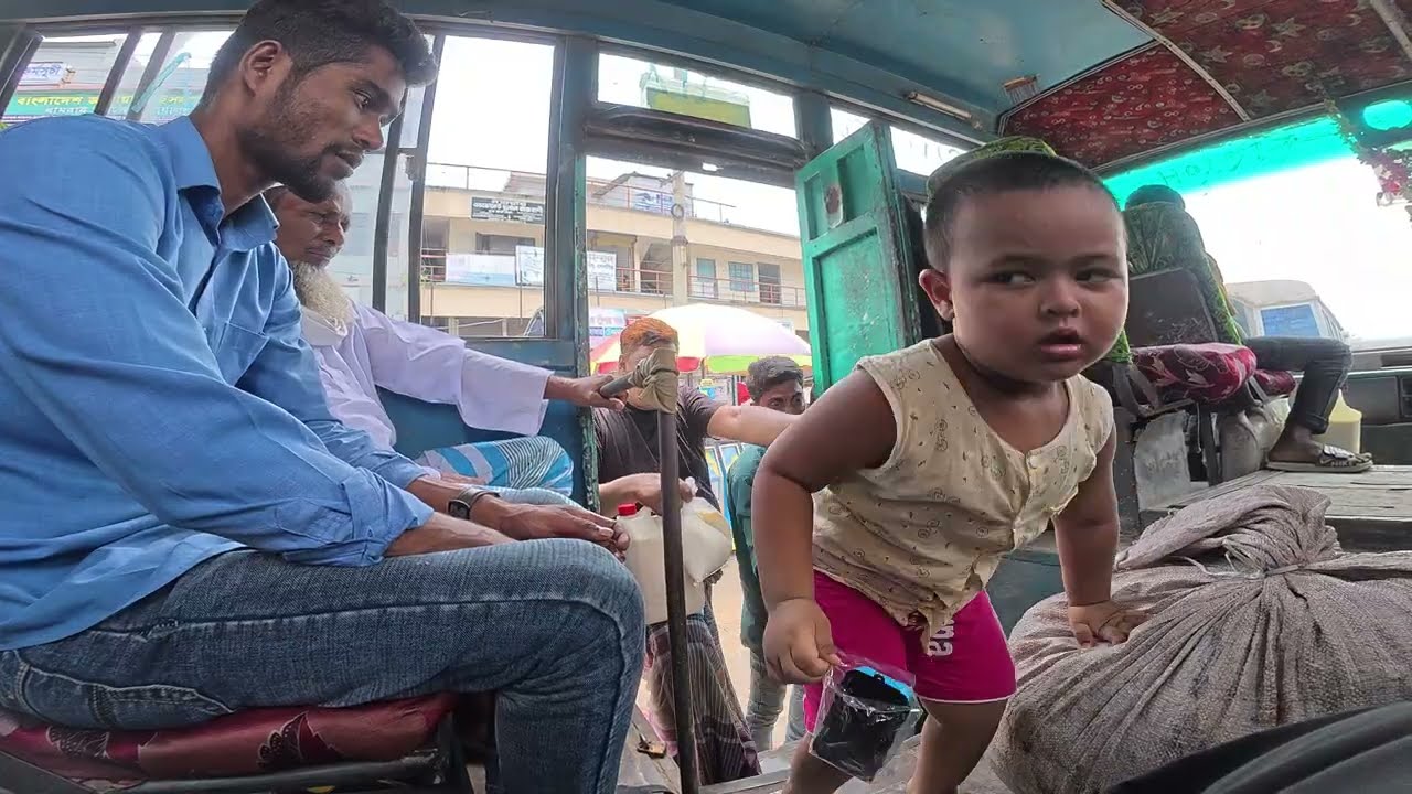 Broken & Chaotic Local Bus Journey | Real Bangladesh Public Transport Experience