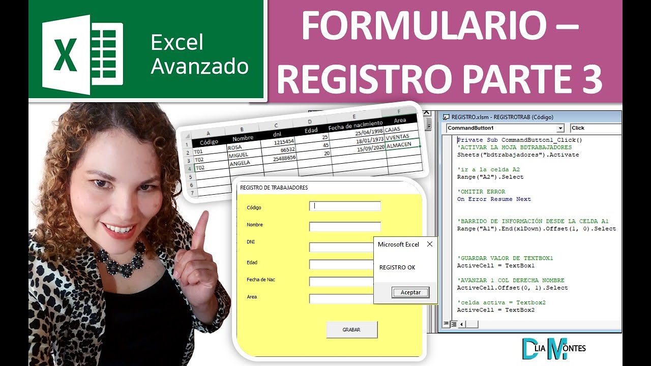 COMO crear FORMULARIO DE REGISTRO (ENTRADA) usando MACROS 🏆 - PARTE 3 [Sencillo]