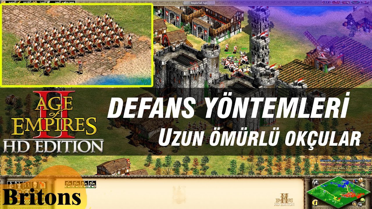 AoE2 - DEFANS YÖNTEMLERİ & UZUN ÖMÜRLÜ OKÇULAR #1 #Britons | (GAMEPLAY)