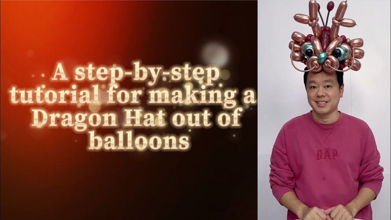 Tutorial on Making a Mini Dragon Head With Balloons 用氣球製作迷你龍頭帽子教學 | MeyiaArtBalloon