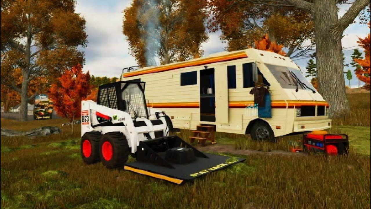 Mowing overgrown Abandoned RVs: Rocket Landscaping 