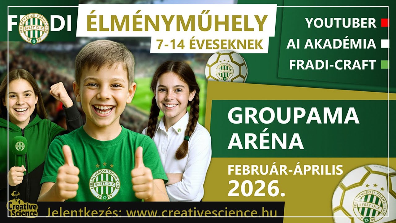 Fradi Média |  Szereted a Fradit és az informatikát? Vár a Fradi Élményműhely! | 2026.01.28.