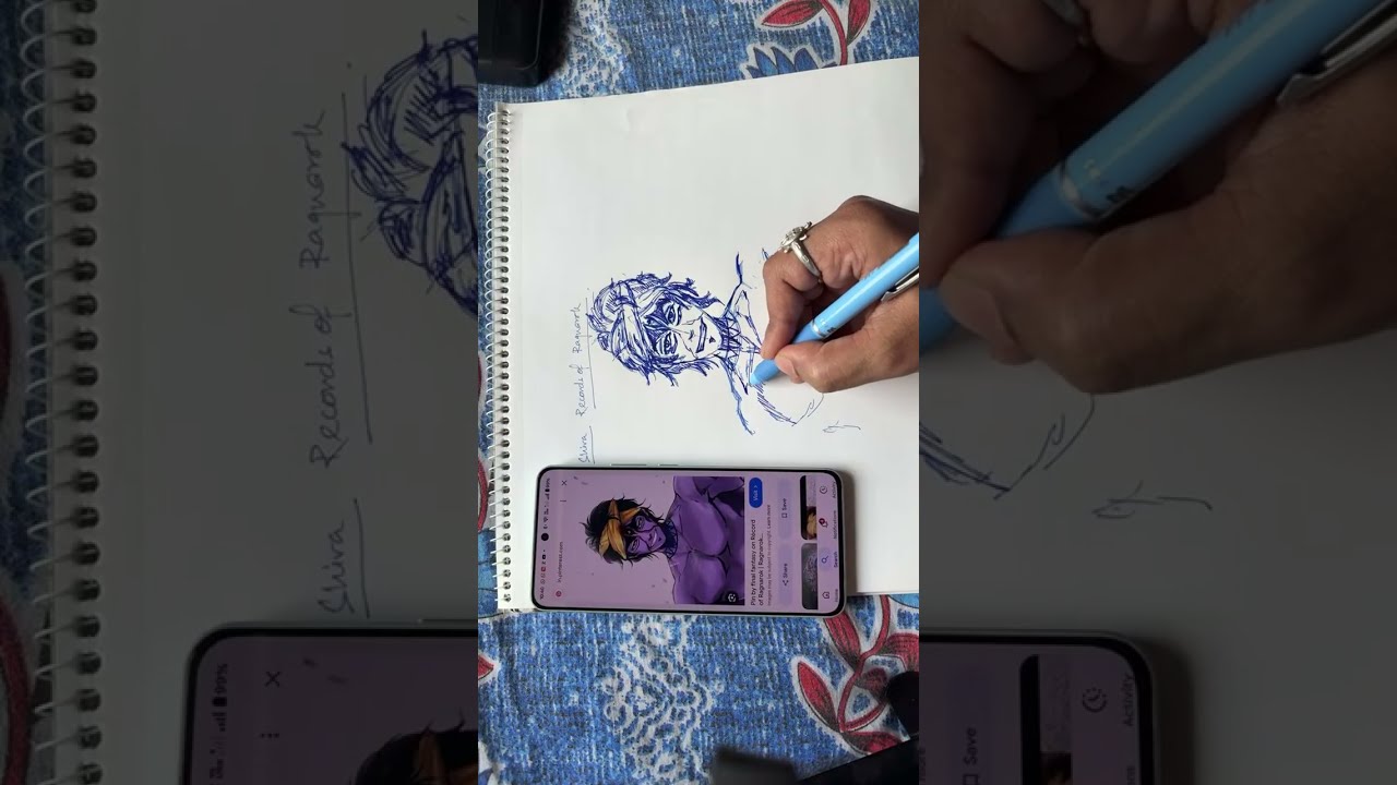 Shiva drawing from records of ragnarok#art #drawingtutorial