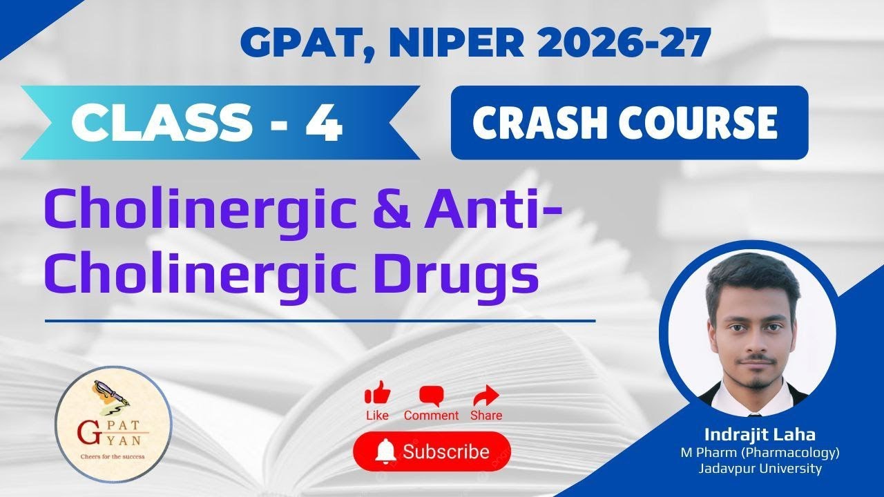 Crash Course | Class 4 | Cholinergic & Anti-Cholinergic Drugs | Pharmacology | Indrajit Laha