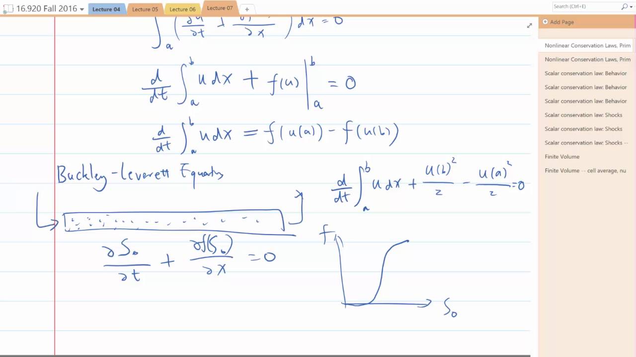 Lecture 06 Part 2: Buckley-Leverett equation
