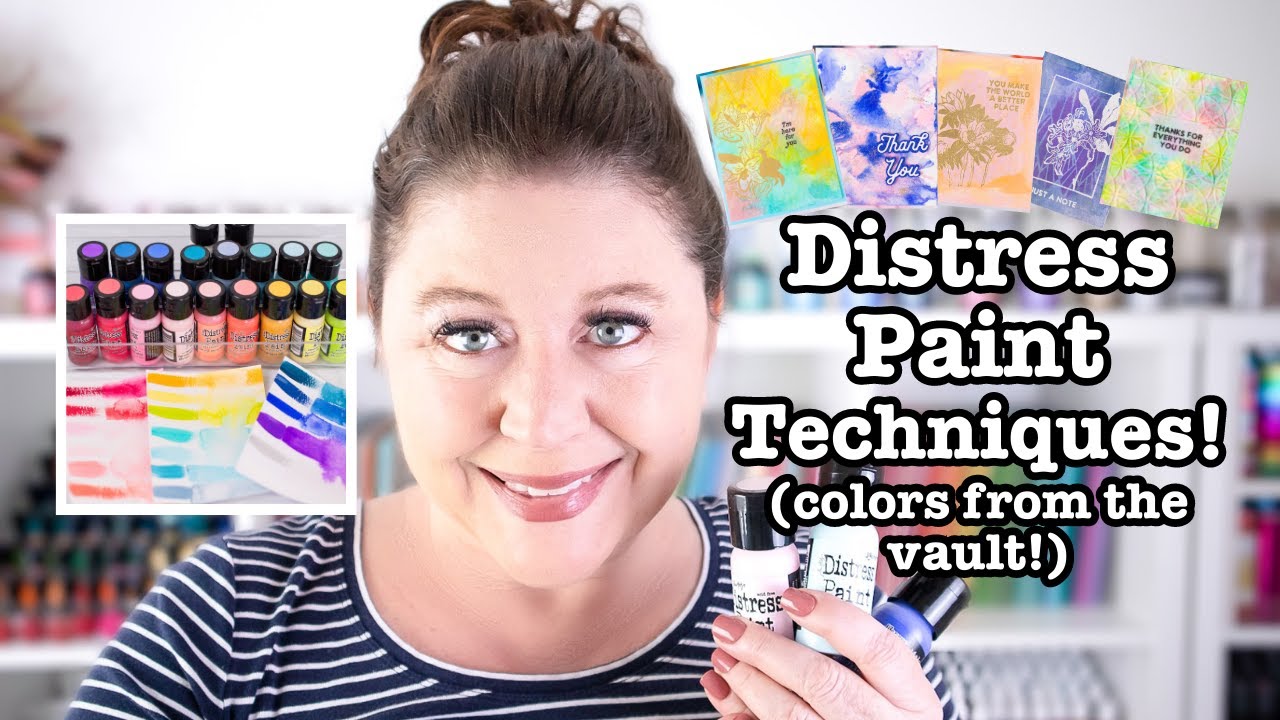 LOTS of Tim Holtz Distress Paint Card Making Techniques