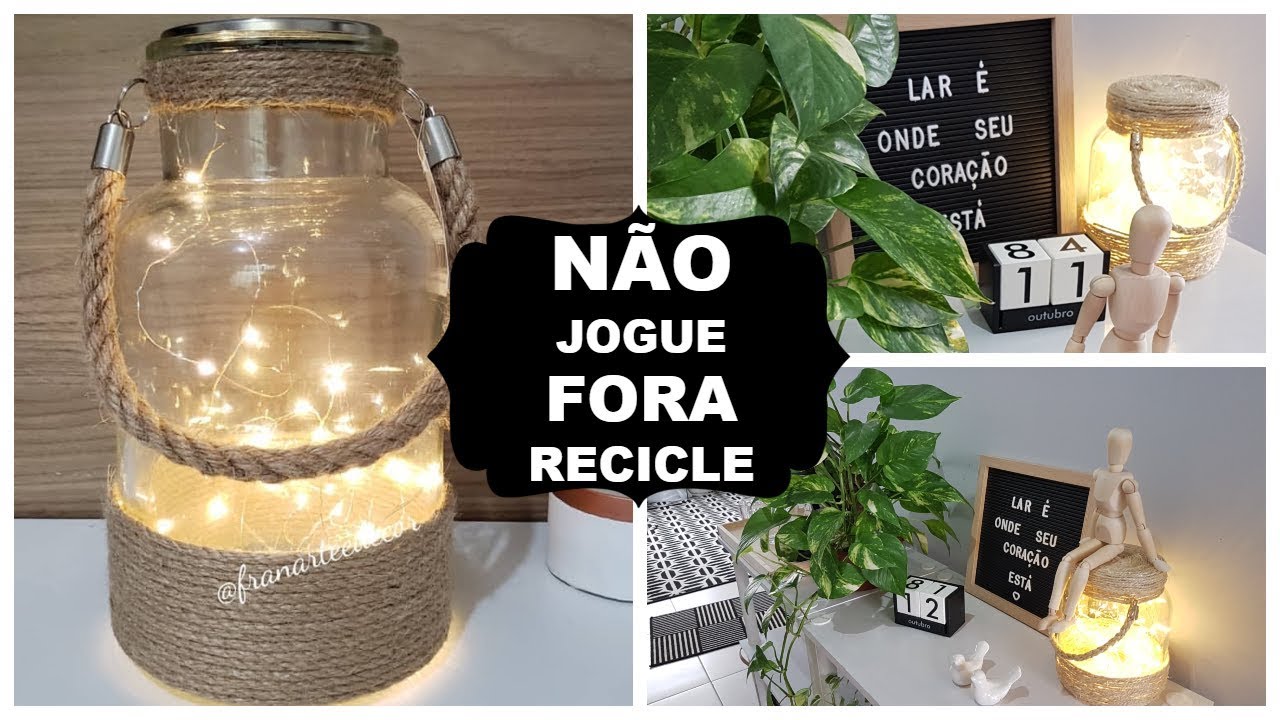 DIY DECOR: IDEIA PARA REAPROVEITAR OS POTES DE VIDRO| Viviane Magalhães