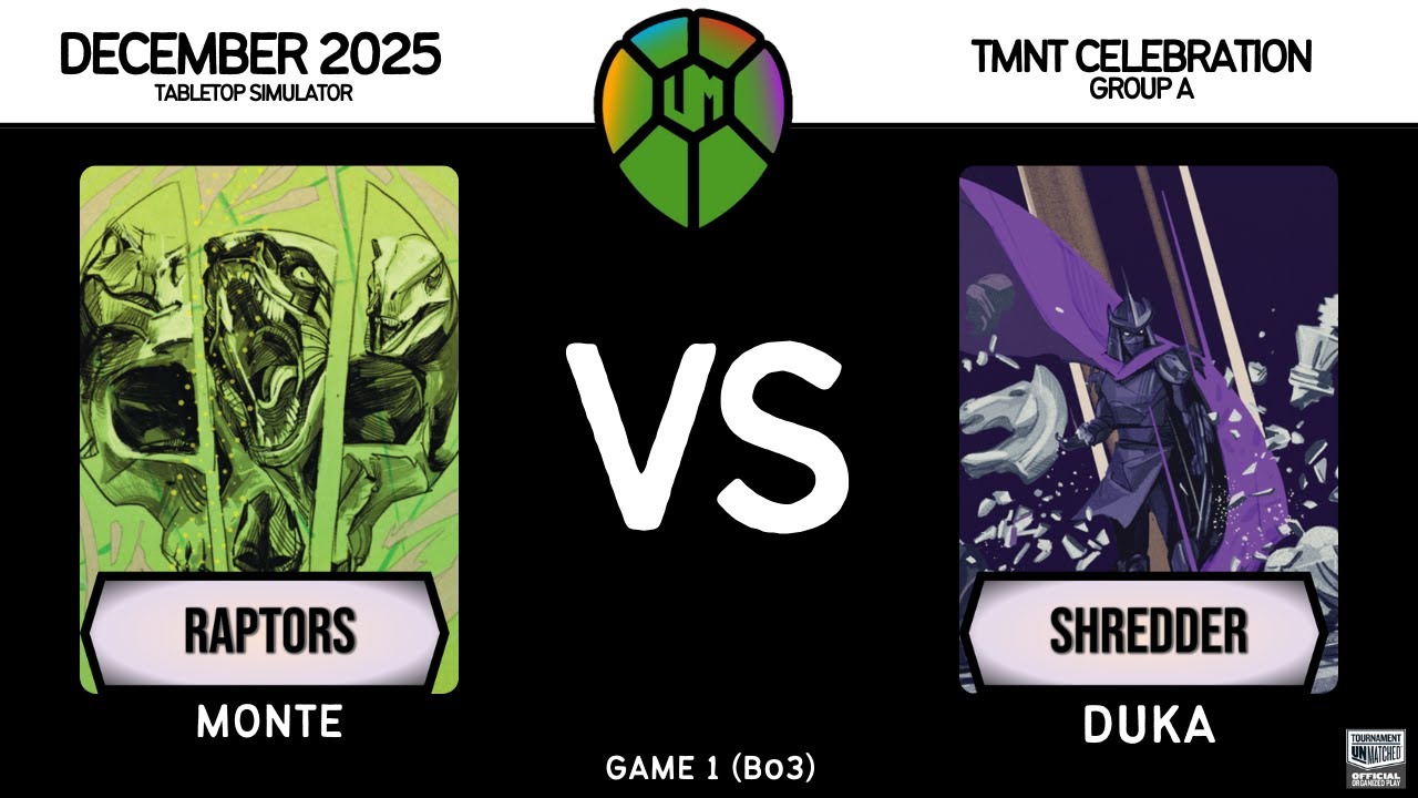 Raptors (Monte) vs Shredder (Duka) │ Restoration Games  - TMNT Celebration │Game 1