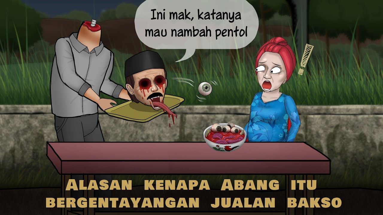 Asal Usul Bakso setan (Full Movie) #HORORKOMEDI | Kartun Hantu Lucu