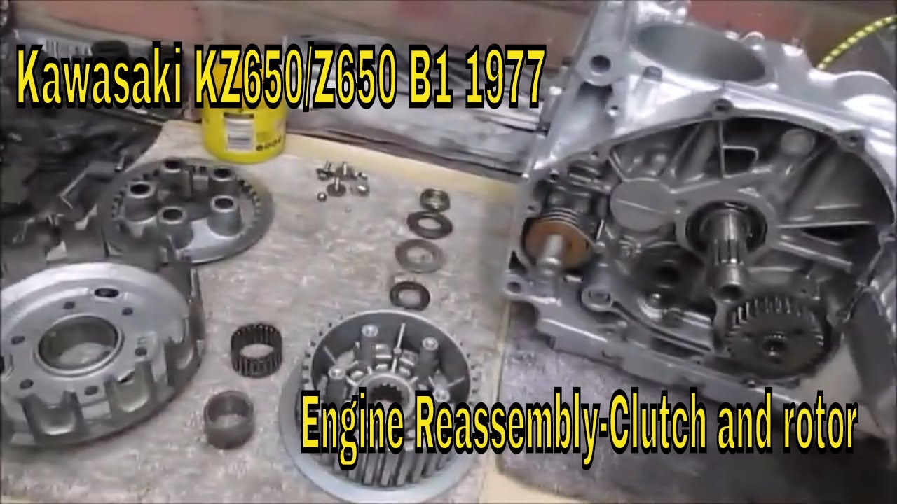 Kawasaki KZ650/Z650 B1 1977 - Engine Reassembly - Clutch and rotor    - part 56