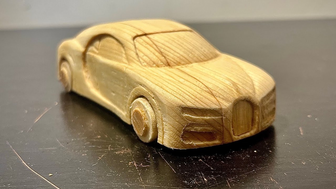 Woodworking - How to make Bugatti Chiron from wood -ASMR, DIY, Wooden Car - Wood Craft Wizard
