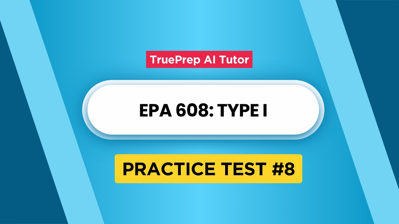 EPA 608 Certification Test Prep 2026 - Type I #8 | TruePrep AI Tutor