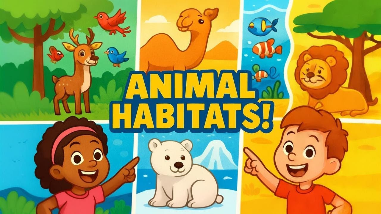 Animal Habitats – Where Animals Live 🏡 | Homes of Animals for Kids