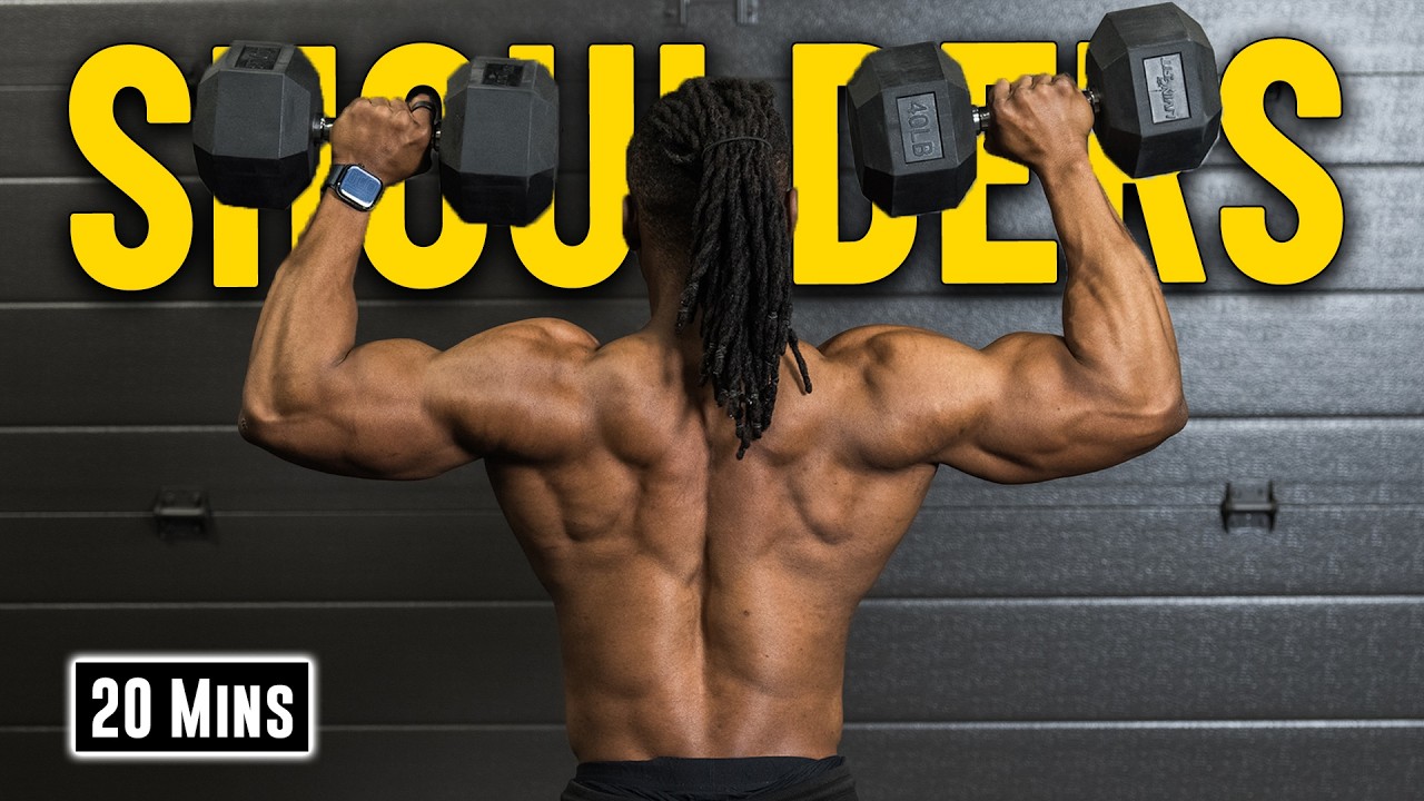 Insane 20-Min Dumbbell Shoulder Workout for 3D Delts (No Gym Needed!)