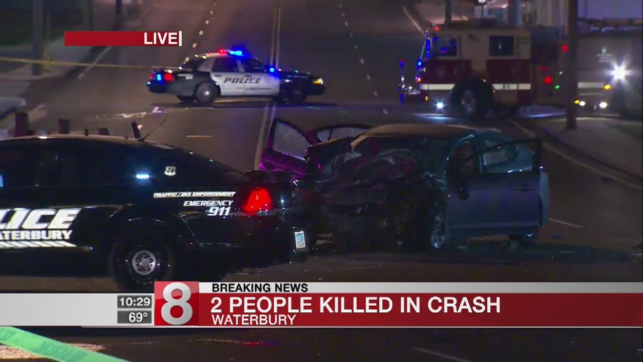 Two people confirmed dead in Waterbury car crash