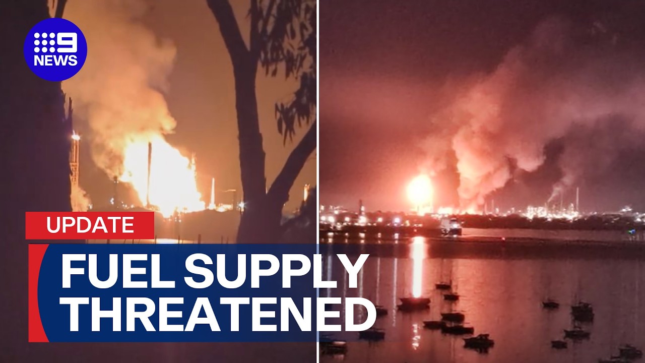 UPDATE: Petrol production will be impacted after critical damage to oil refinery | 9 News Australia