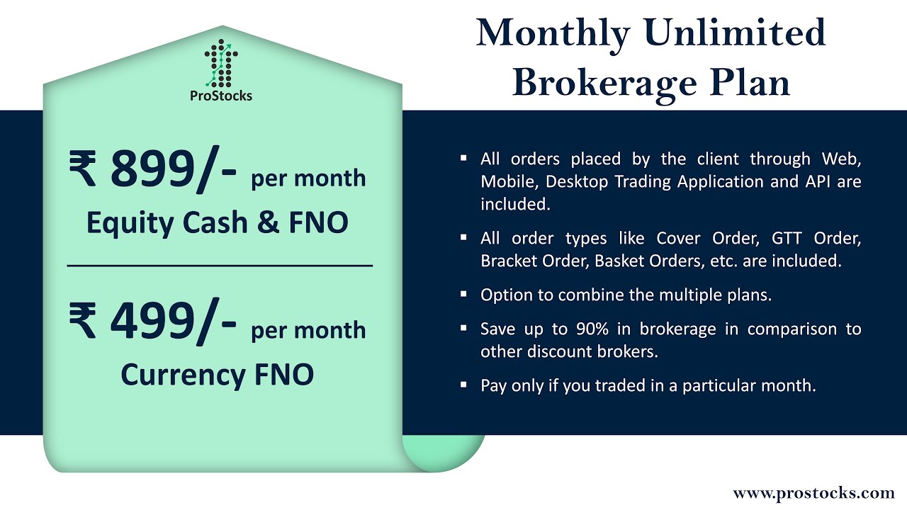 ProStocks Monthly Unlimited Brokerage Plan - Hindi