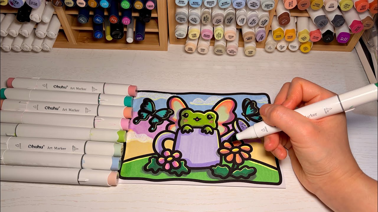 Color With Me | Cozy Spring Coloring Page (Relaxing Adult Coloring)