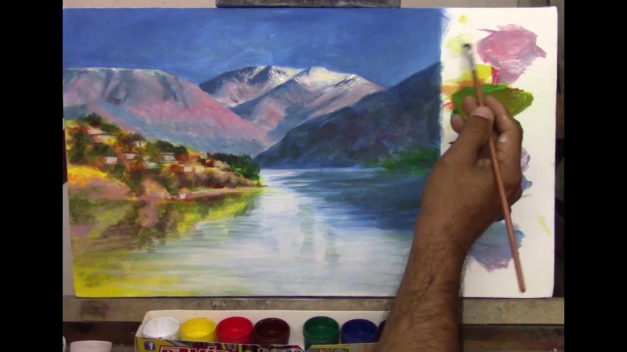Como Pintar un Paisaje con temperas