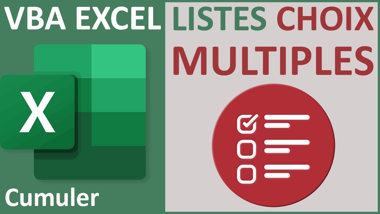 Liste déroulante à choix multiples en VBA Excel