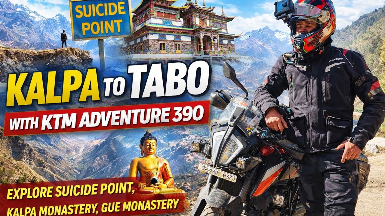 Kalpa to Tabo on KTM Adventure 390 | Spiti Valley Road Trip | Kolkiller Bishal