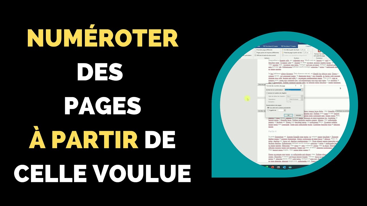 Comment numéroter des pages à partir de la 3 (ou celle voulue) dans Word ?