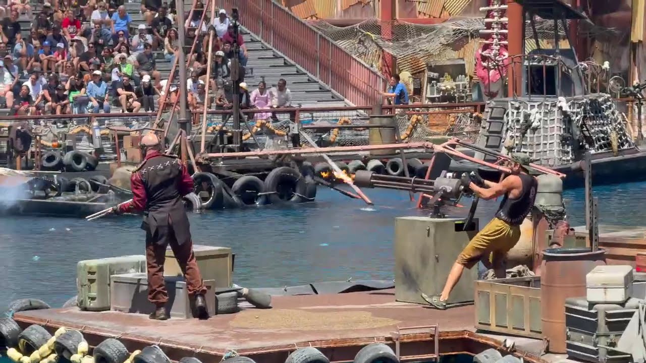 Waterworld Stunt Show [2025] FULL SHOW FRONT ROW | Universal Studios Hollywood