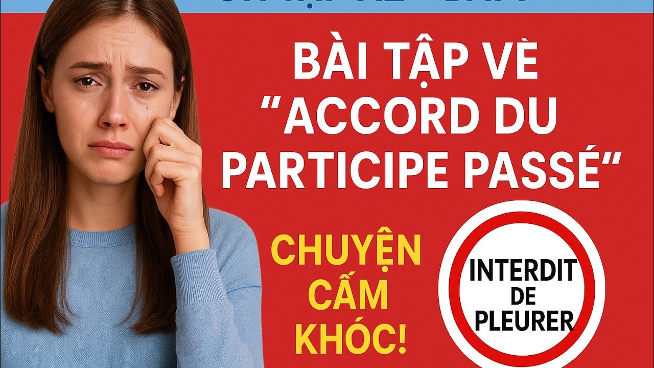 Ôn Tập A2 -Bài 7  : Bài tập về 'accord của participe passé (Chuyện cấm khóc! - Interdit de pleurer)