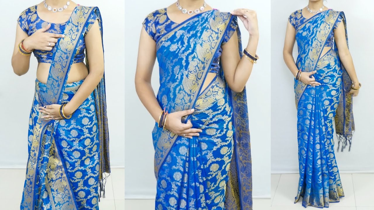 Beginners Saree Draping with Perfect Pleats Tricks | Very Easy Way To Drape Saree For Wedding