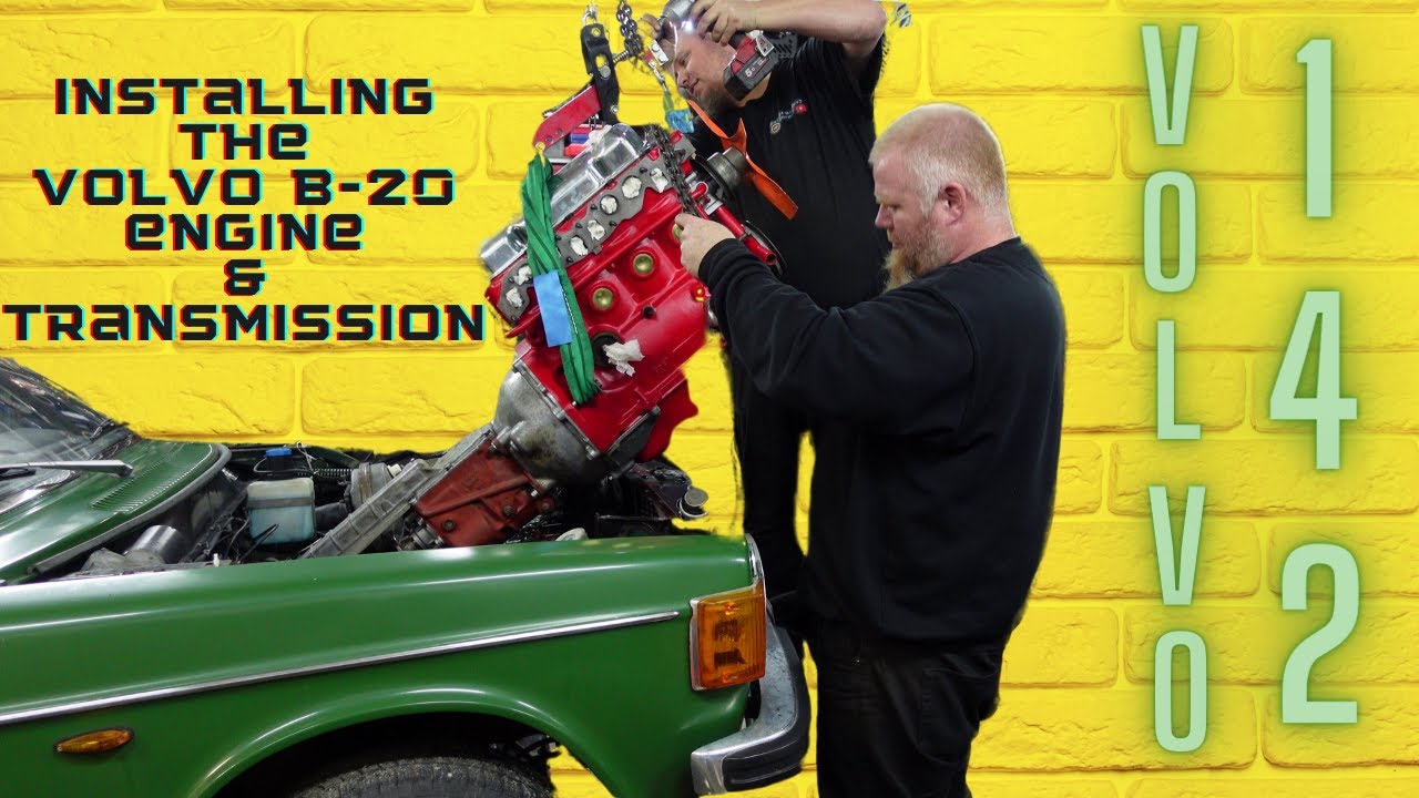 Installing The Engine, Transmission & Manifolds  Volvo 142 B-20