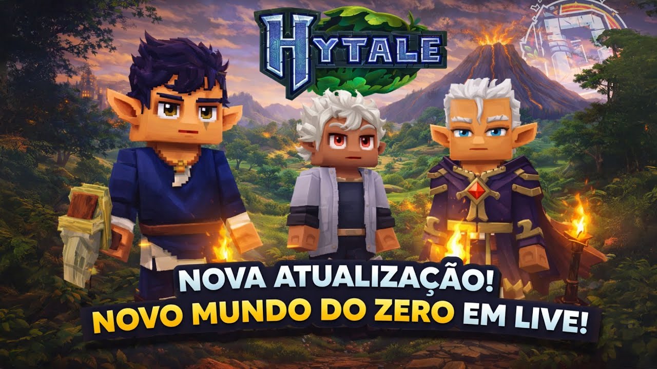 Nova Atualização e Novo Mundo em Hytale 🔴 AO VIVO (ft.@CJackShow)