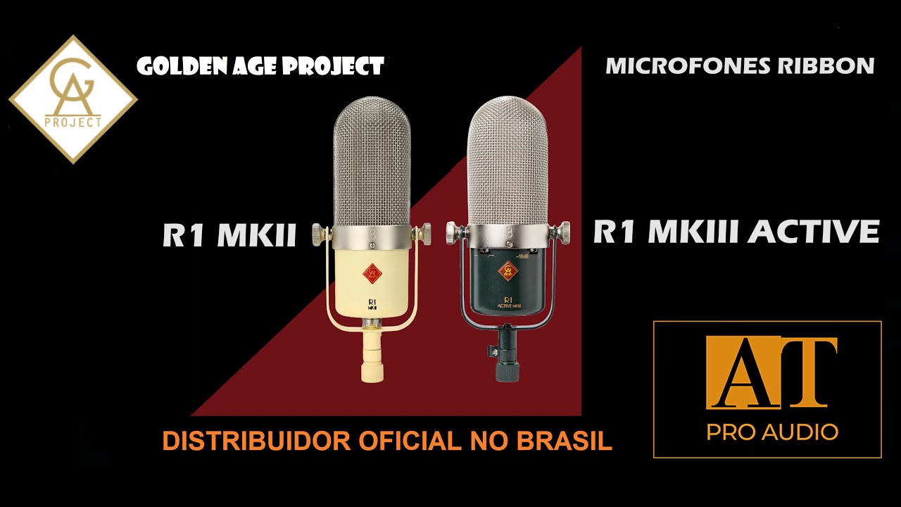 GOLDEN AGE PROJECT R1 MKII / R1 MKIII ACTIVE MICROFONES RIBBON - AT PROAUDIO BRASIL