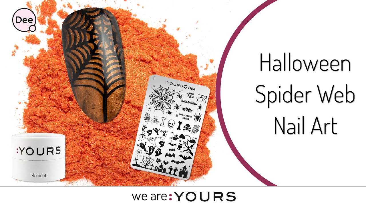 Halloween Spider Web Nail Art