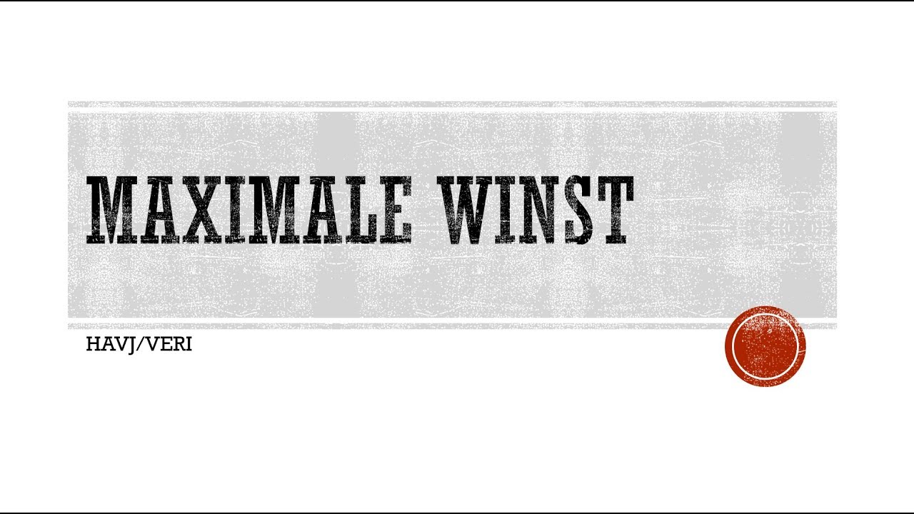 Examentraining economie - maximale winst