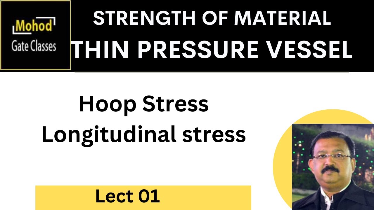 01 Thin cylindrical pressure vessel Theory Part I | Hoop Stress | Longitudinal stress
